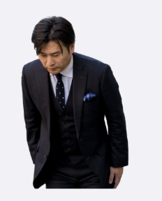 A businessman bowing